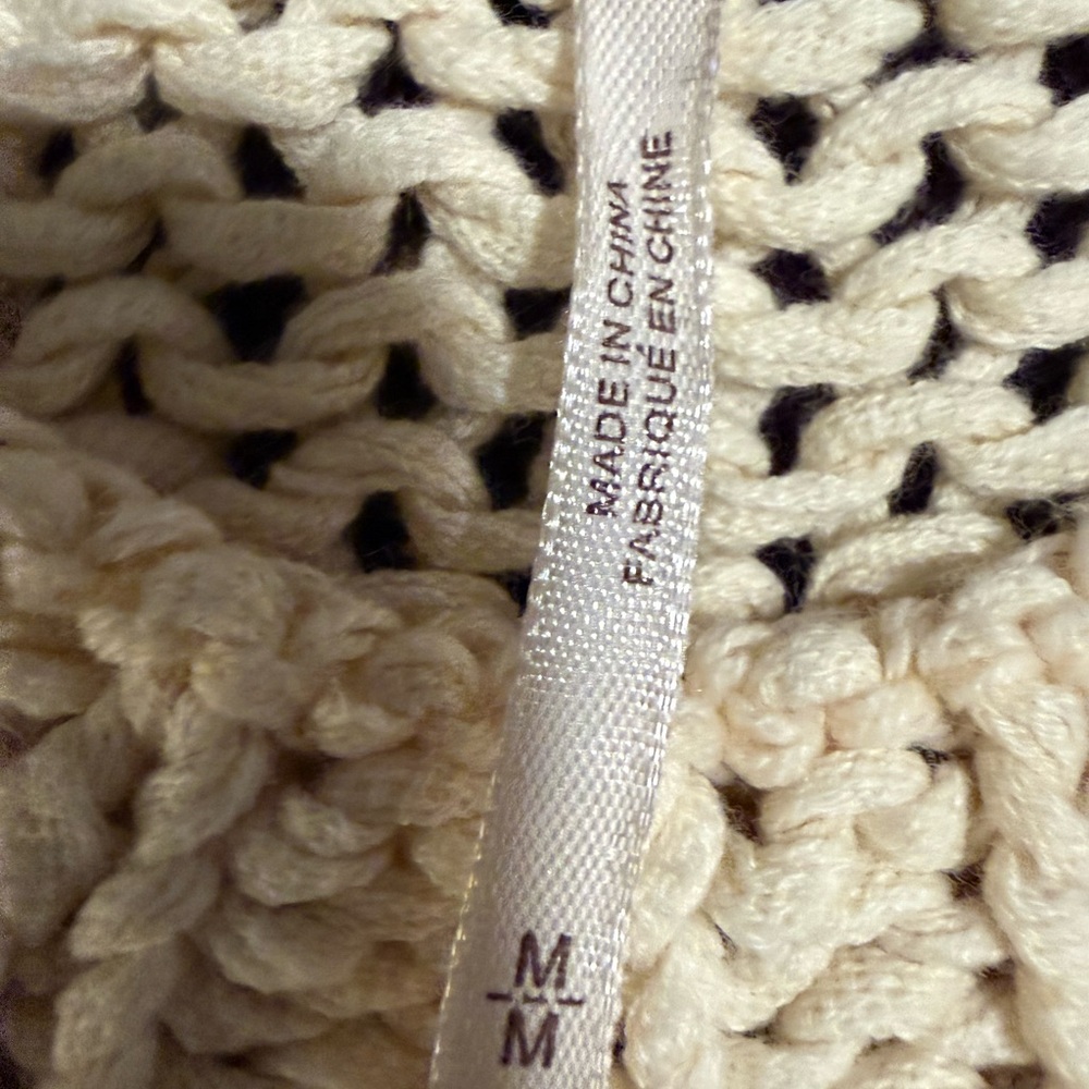 Free People Cozy Cream Knit Sweater